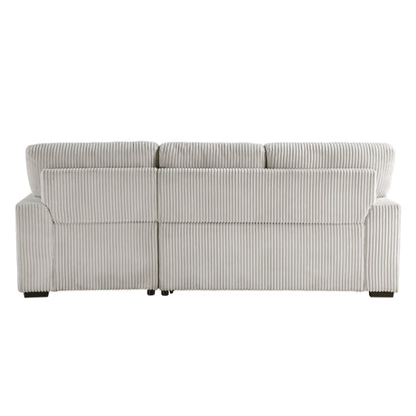 Marsh Gray 2-Piece Sectional with Right Chaise from Homelegance - Luna Furniture