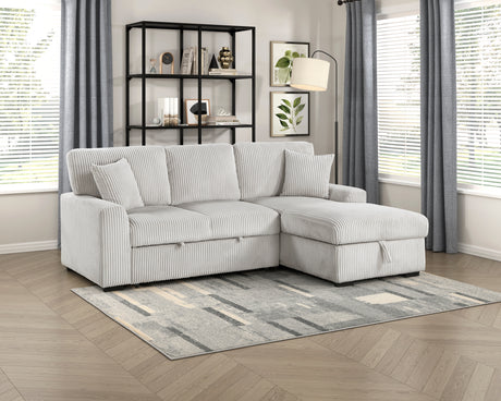 Marsh Gray 2-Piece Sectional with Right Chaise from Homelegance - Luna Furniture