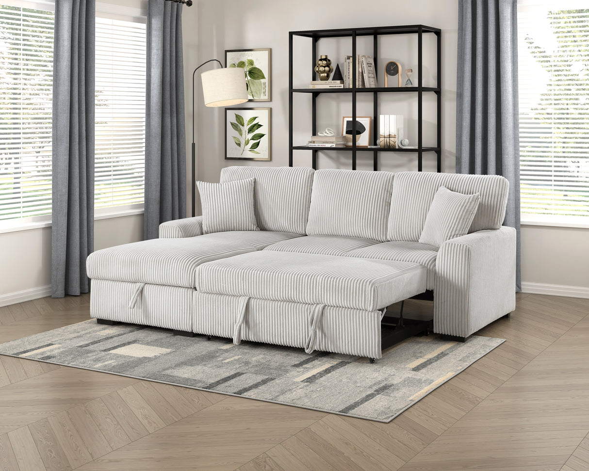 Marsh Gray 2-Piece Sectional with Left Chaise from Homelegance - Luna Furniture