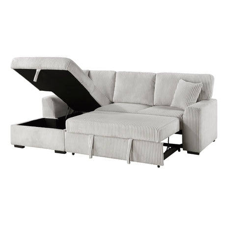 Marsh Gray 2-Piece Sectional with Left Chaise from Homelegance - Luna Furniture
