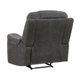Oberon Dark Gray Double Reclining Living Room Set from Homelegance - Luna Furniture