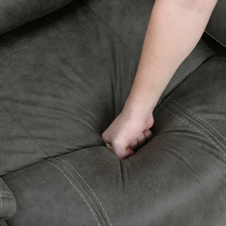 Oberon Dark Gray Double Reclining Sofa from Homelegance - Luna Furniture