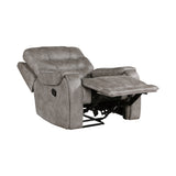 Oberon Grayish Brown Double Reclining Living Room Set from Homelegance - Luna Furniture