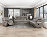 Oberon Grayish Brown Reclining Chair from Homelegance - Luna Furniture