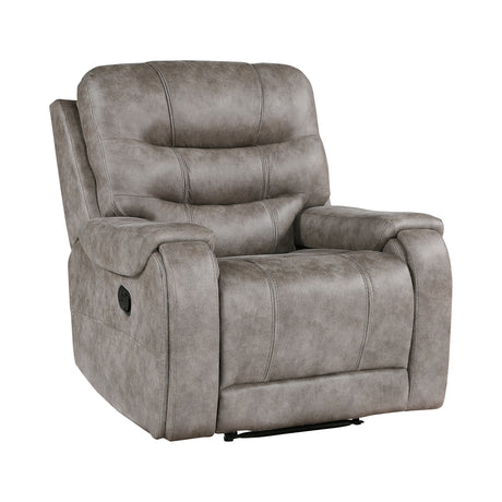 Oberon Grayish Brown Double Reclining Living Room Set from Homelegance - Luna Furniture