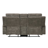 Muncie Brown Double Reclining Living Room Set from Homelegance - Luna Furniture