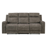 Muncie Brown Double Reclining Sofa from Homelegance - Luna Furniture