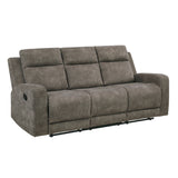 Muncie Brown Double Reclining Sofa from Homelegance - Luna Furniture