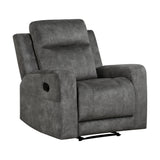 Muncie Brownish Gray Reclining Chair from Homelegance - Luna Furniture