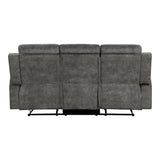 Muncie Brownish Gray Double Reclining Living Room Set from Homelegance - Luna Furniture
