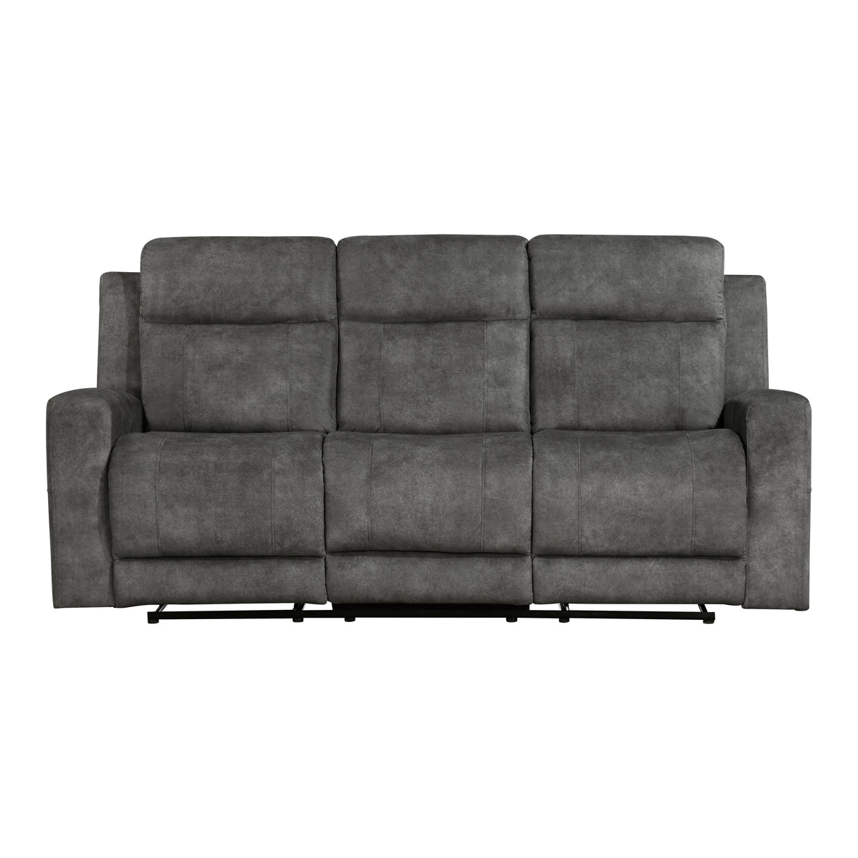 Muncie Brownish Gray Double Reclining Living Room Set from Homelegance - Luna Furniture