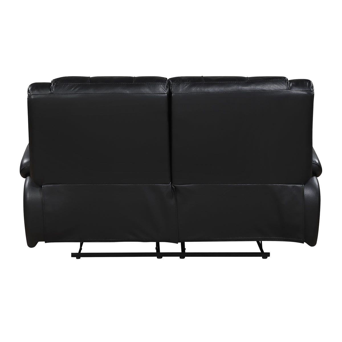 Ellicott Black Genuine Leather Glider Reclining Chair