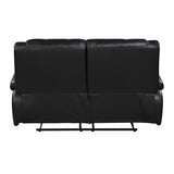 Ellicott Black Genuine Leather Glider Reclining Chair