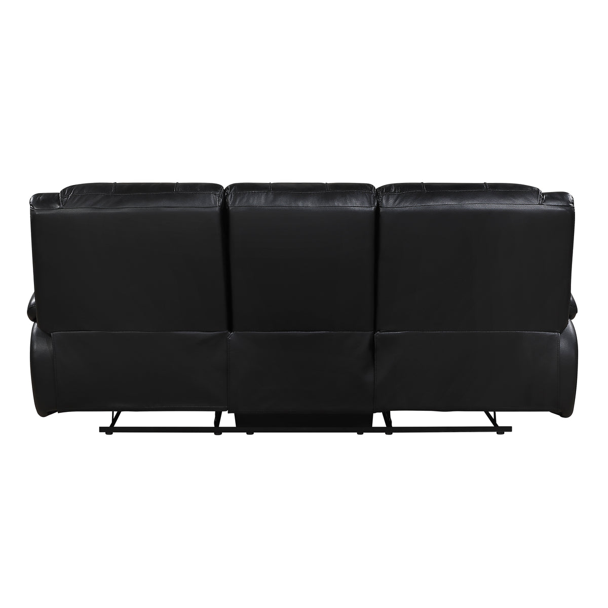 Ellicott Black Genuine Leather Glider Reclining Chair