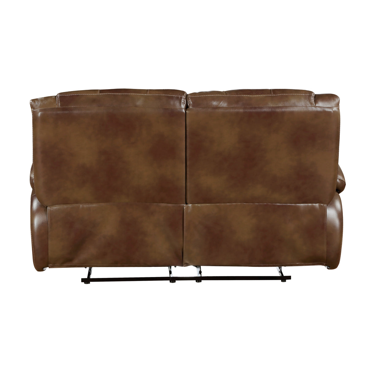 Ellicott Brown Leather Double Reclining Sofa from Homelegance - Luna Furniture
