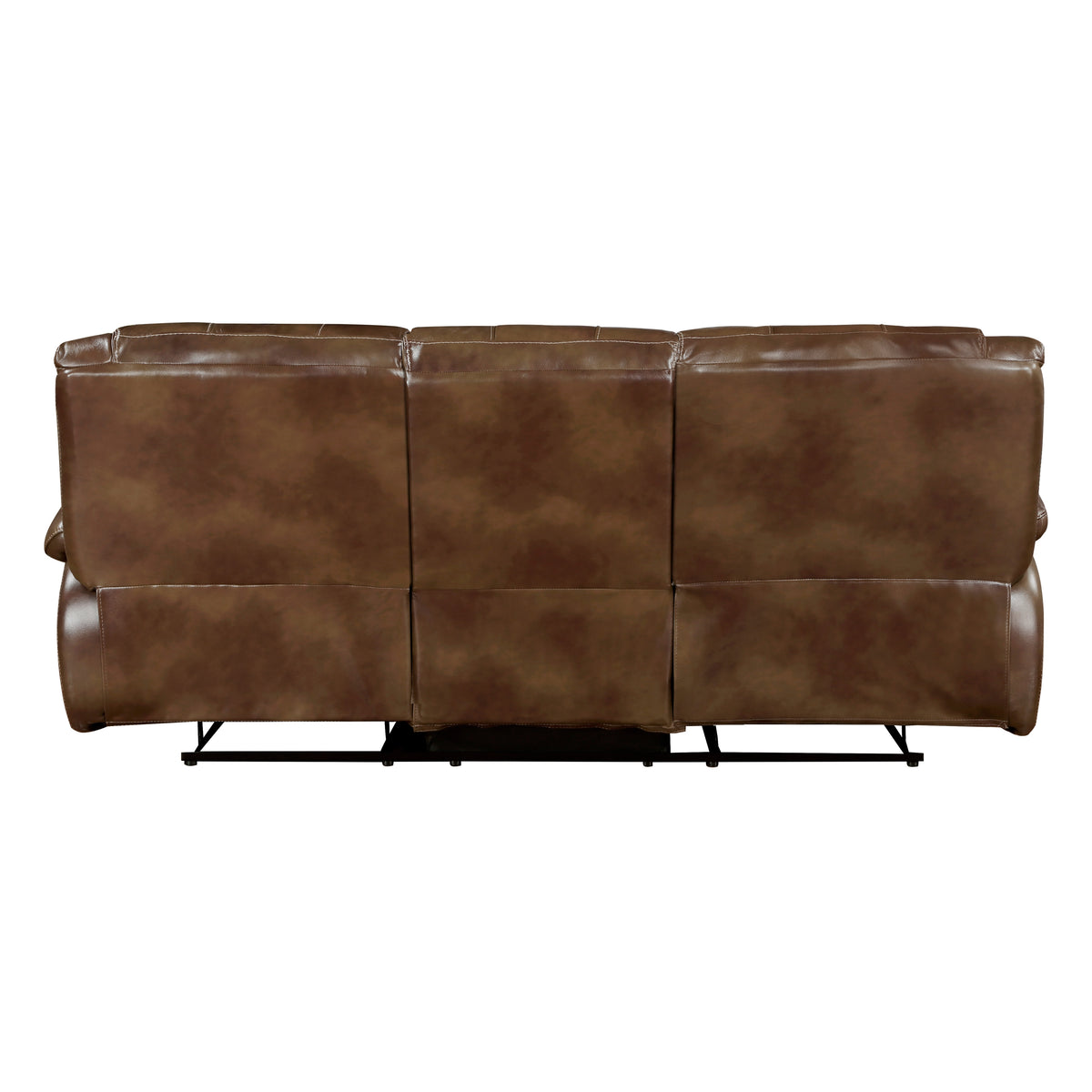 Ellicott Brown Leather Double Reclining Loveseat