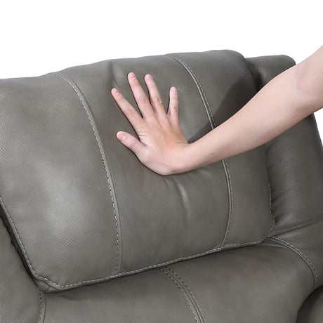 Ellicott Gray Double Reclining Loveseat from Homelegance - Luna Furniture