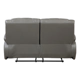 Ellicott Gray Double Reclining Sofa from Homelegance - Luna Furniture