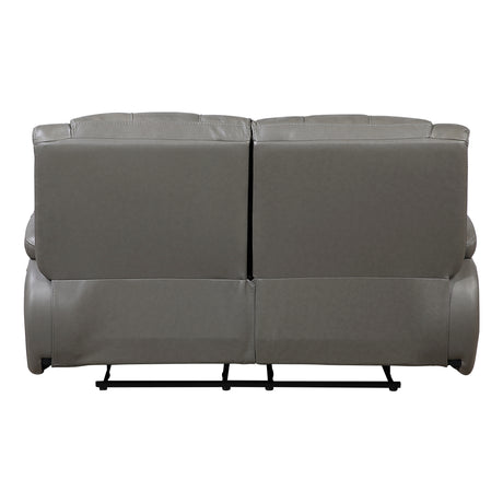 Ellicott Gray Double Reclining Sofa from Homelegance - Luna Furniture