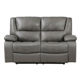 Ellicott Gray Double Reclining Sofa from Homelegance - Luna Furniture