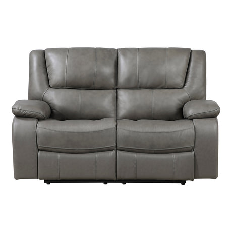 Ellicott Gray Double Reclining Sofa from Homelegance - Luna Furniture