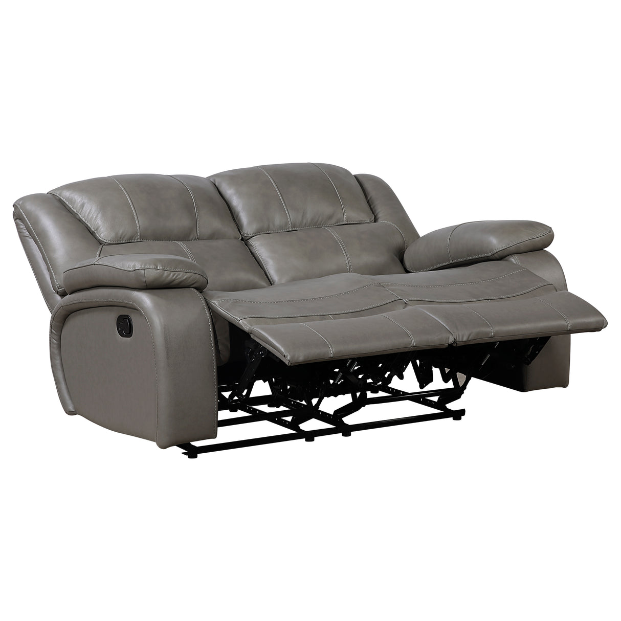 Ellicott Gray Double Reclining Sofa from Homelegance - Luna Furniture