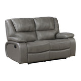 Ellicott Gray Double Reclining Sofa from Homelegance - Luna Furniture