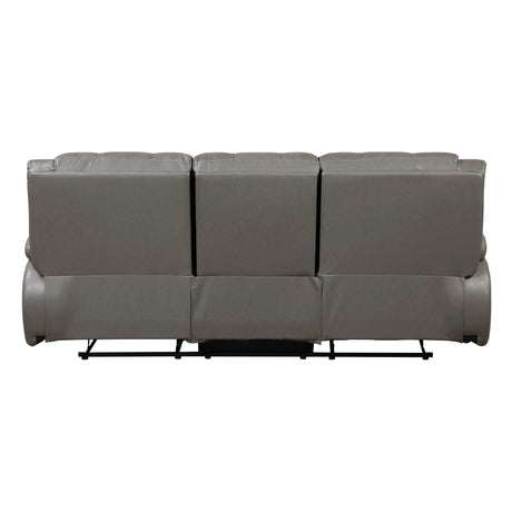 Ellicott Gray Double Reclining Sofa from Homelegance - Luna Furniture