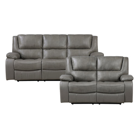 Ellicott Gray 2-Piece Reclining Living Room Set from Homelegance - Luna Furniture
