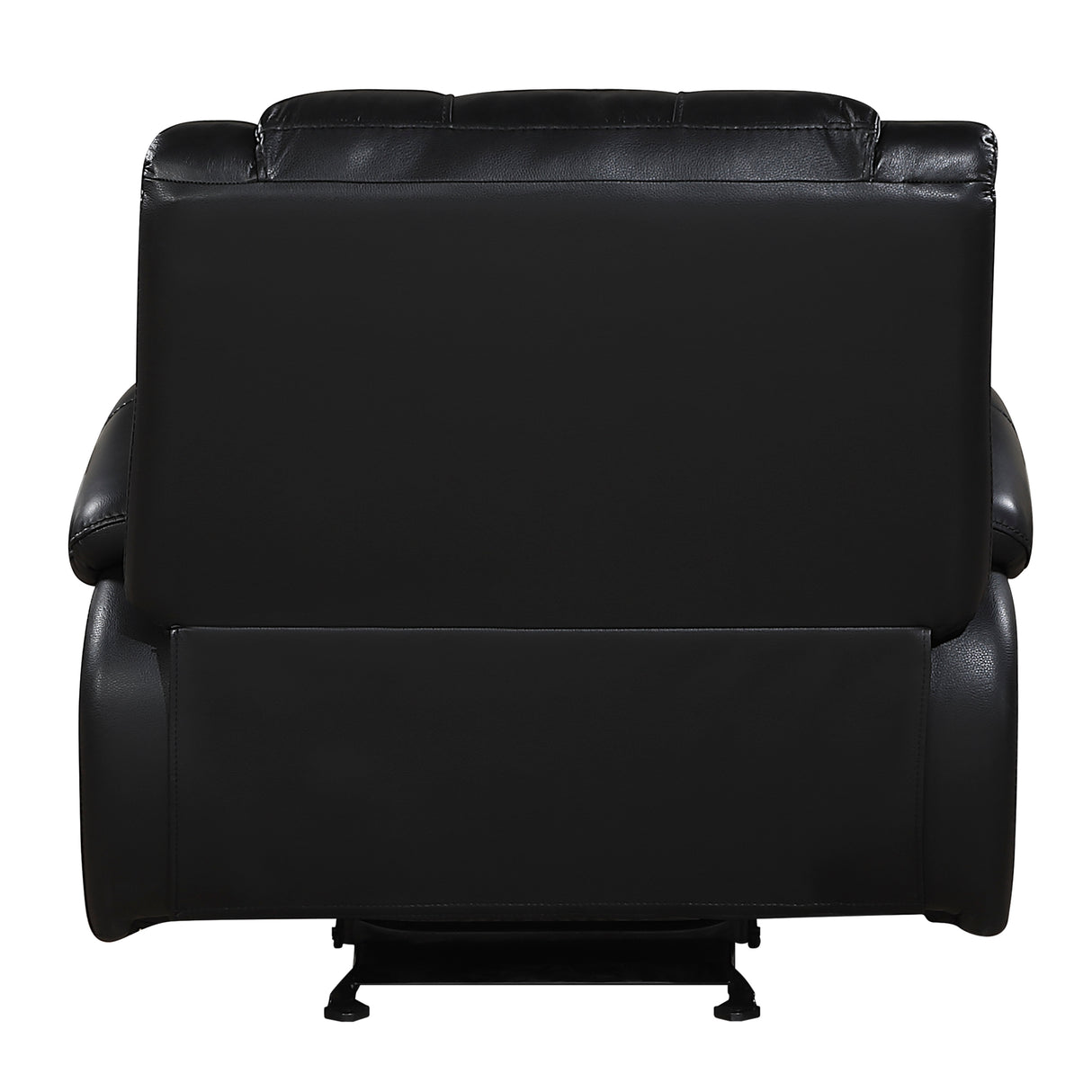Ellicott Black Genuine Leather Glider Reclining Chair from Homelegance - Luna Furniture