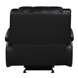 Ellicott Black Genuine Leather Glider Reclining Chair from Homelegance - Luna Furniture
