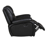 Ellicott Black Genuine Leather Glider Reclining Chair from Homelegance - Luna Furniture