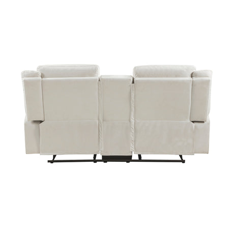 Ellicott Gray Double Reclining Sofa from Homelegance - Luna Furniture