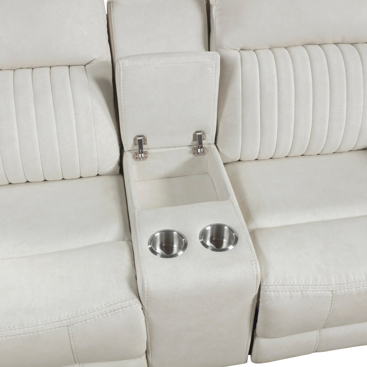 Ellicott Gray Double Reclining Sofa from Homelegance - Luna Furniture