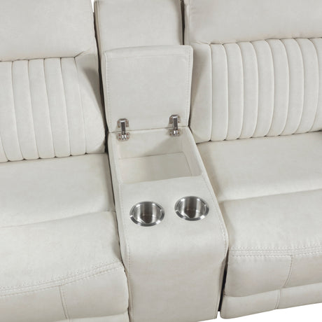 Ellicott Gray Double Reclining Sofa from Homelegance - Luna Furniture