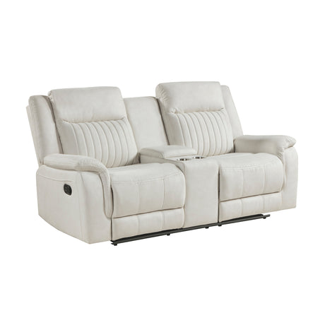 Ellicott Gray Double Reclining Sofa from Homelegance - Luna Furniture
