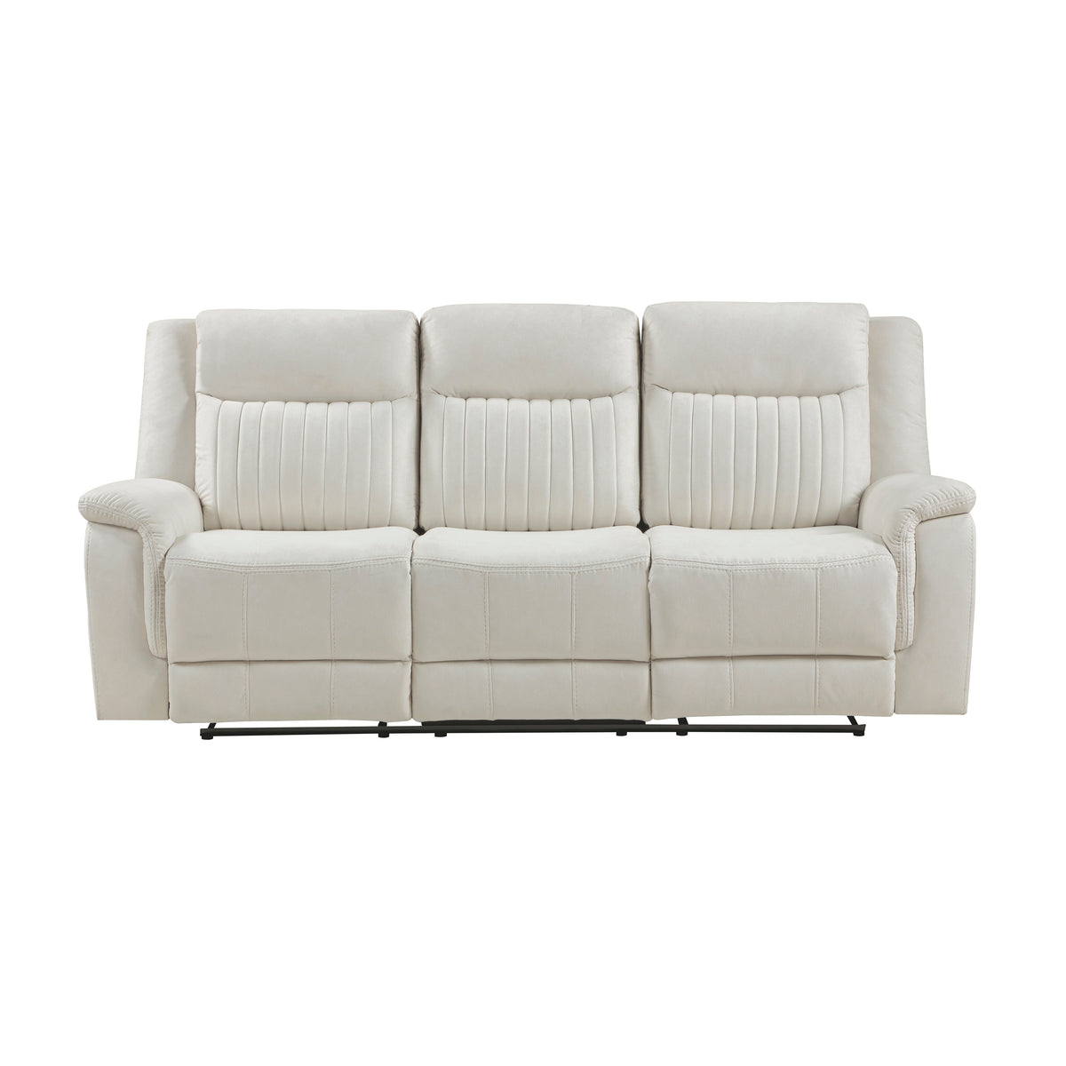 Ellicott Gray Double Reclining Sofa from Homelegance - Luna Furniture