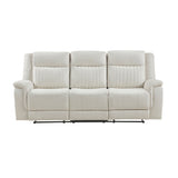 Ellicott Gray Double Reclining Sofa from Homelegance - Luna Furniture
