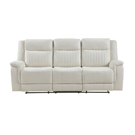 Ellicott Gray Double Reclining Sofa from Homelegance - Luna Furniture