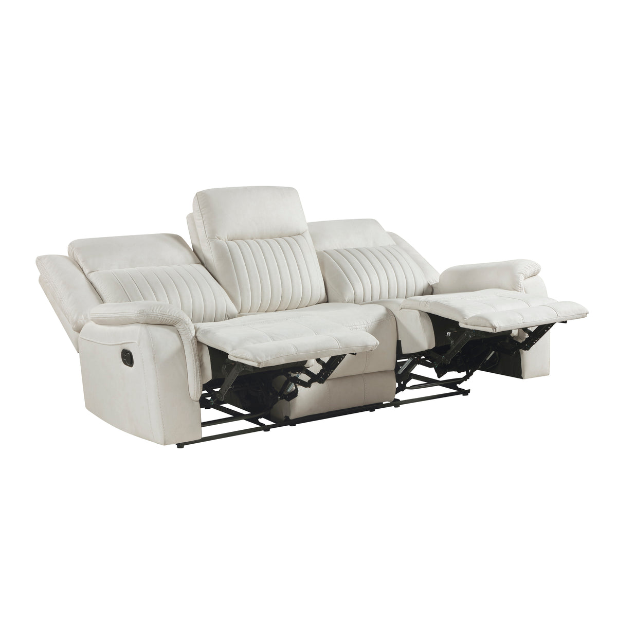 Ellicott Gray Double Reclining Sofa from Homelegance - Luna Furniture