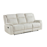 Ellicott Gray Double Reclining Sofa from Homelegance - Luna Furniture