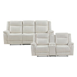 Ellicott Gray Double Reclining Sofa from Homelegance - Luna Furniture