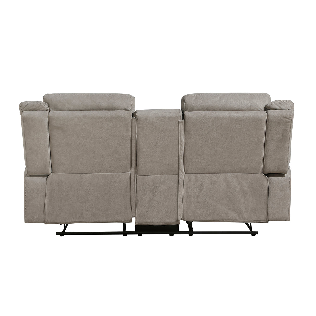 Dean Dove Double Reclining Loveseat with Center Console from Homelegance - Luna Furniture