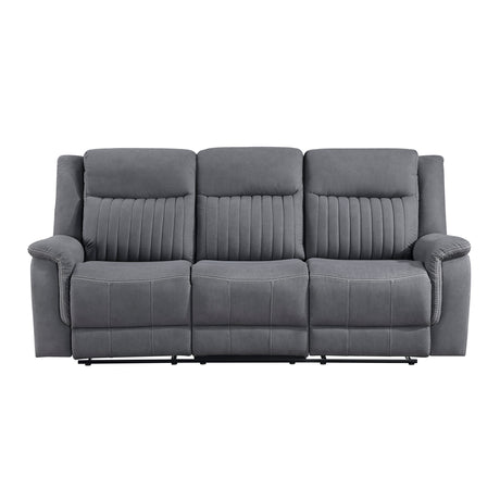 Dean Gray Double Reclining Sofa from Homelegance - Luna Furniture