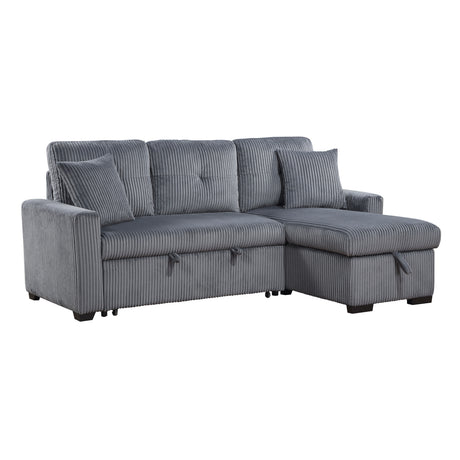 Rhett Beige 3-Piece Reversible Sectional with Pull-out Bed and Hidden Storage from Homelegance - Luna Furniture