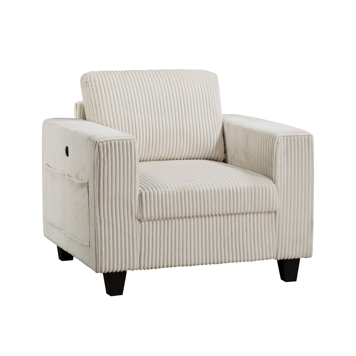 Walterboro Beige Chair with Storage Pouches from Homelegance - Luna Furniture