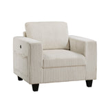 Walterboro Beige Chair with Storage Pouches from Homelegance - Luna Furniture
