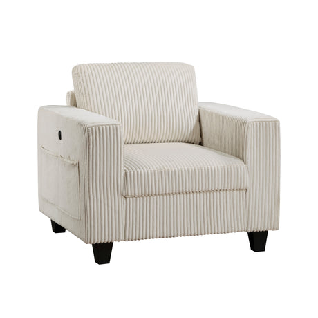 Walterboro Beige Chair with Storage Pouches from Homelegance - Luna Furniture