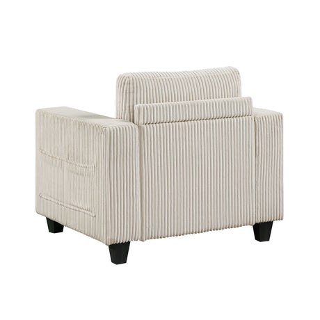 Walterboro Beige Chair with Storage Pouches from Homelegance - Luna Furniture