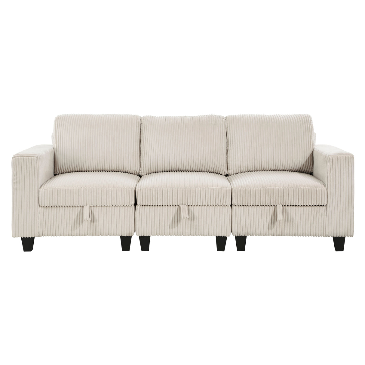 9650NBE-3* (3)Sofa with Storage, Storage Pouches and Charging Ports from Homelegance - Luna Furniture